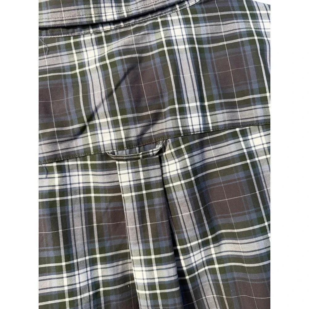 RedHead‎ Plaid Button Down Shirt Mens XL Green Blue LongSleeve